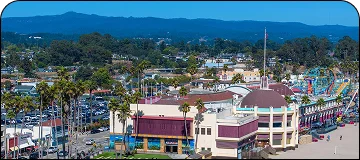 A bright sunny view of Santa Cruz.